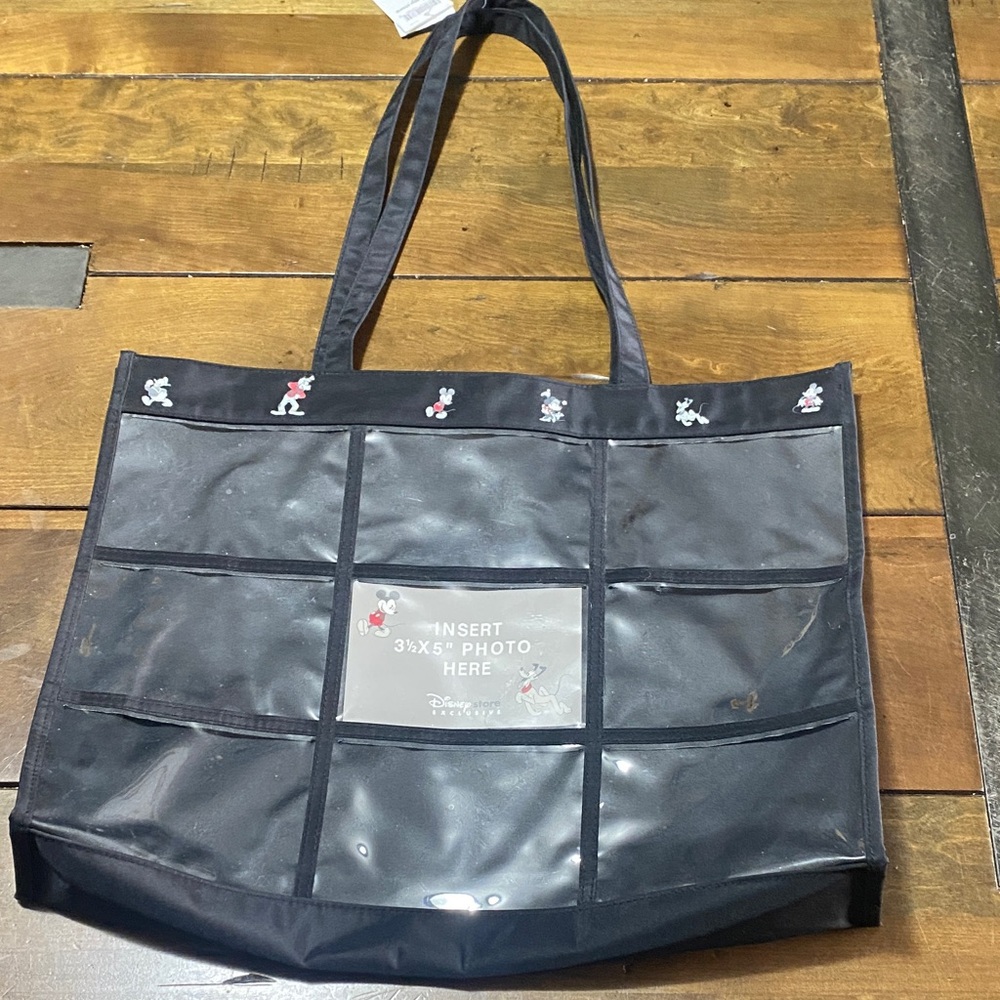Disney Black Photo Organizer Tote